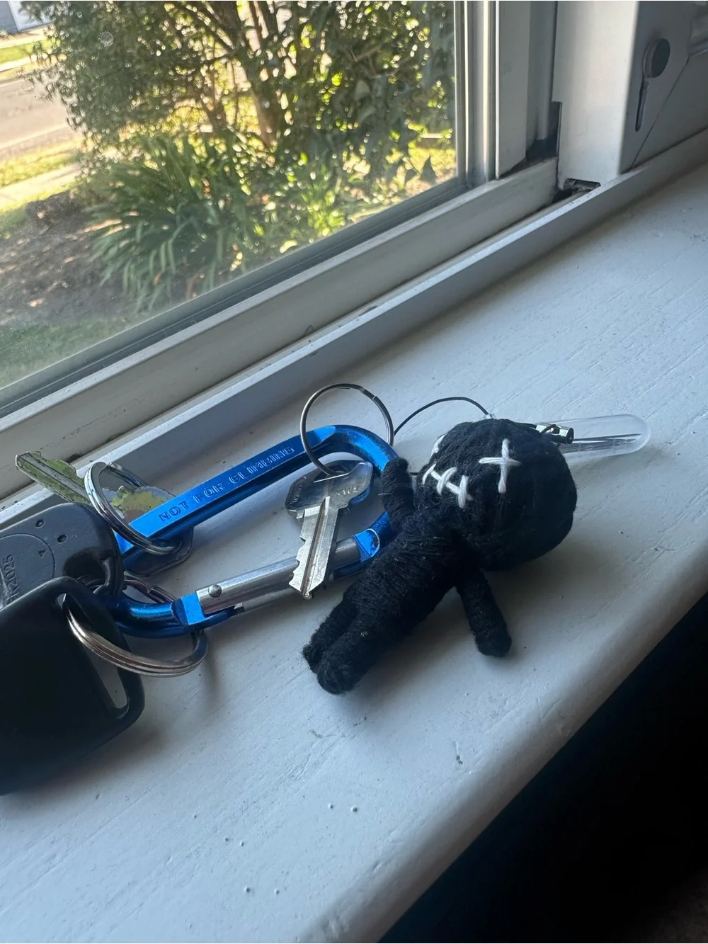 Black Voodoo Doll Keychain Plush